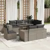 Image de vidaXL Salon de jardin 9 pcs - Gris clair