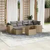 Image de VIDAXL Salon de jardin 7 pcs avec coussins - Beige