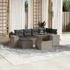 Image de vidaXL Salon de jardin avec coussins 7 pcs - Gris clair