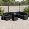 Image de vidaXL Salon de jardin - Noir résine tressée