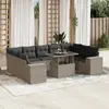 Image de VIDAXL Salon de jardin gris clair - 10 pièces