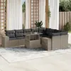 Image de vidaXL Salon de jardin avec coussins gris clair