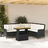 Image de vidaXL Canapés de jardin résine tressée - Noir