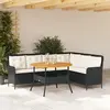 Image de VIDAXL Canapés de jardin 2 pcs - Résine tressée - Noir