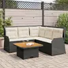 Image de vidaXL Salon de jardin 4 pcs - Noir