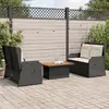 Image de vidaXL Salon de jardin 3 pcs - Noir