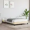 Image de vidaXL Cadre de lit sans matelas crème 120x190 cm tissu