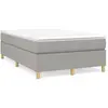 Image de vidaXL Sommier à lattes de lit et matelas gris clair 120x190 cm tissu