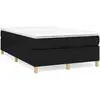 Image de vidaXL Sommier à lattes de lit avec matelas noir 120x190 cm tissu