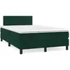 Image de vidaXL Sommier à lattes de lit avec matelas vert foncé 120x190 cm