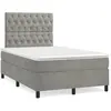 Image de vidaXL Sommier à lattes de lit et matelas gris clair 120x190cm velours