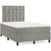 Image de vidaXL Sommier à lattes de lit et matelas gris clair 120x190cm velours