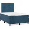 Image de vidaXL Sommier à lattes de lit avec matelas LED bleu foncé 120x190 cm