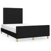 Image de vidaXL Cadre de lit sans matelas noir 120x190 cm tissu