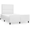 Image de vidaXL Cadre de lit sans matelas blanc 120x190 cm similicuir