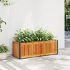 Image de VidaXL 80x30x27,5 cm - Acacia/Acier