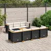 Image de vidaXL Salon de jardin 8 pcs avec coussins - Noir