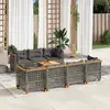 Image de vidaXL Salon de jardin 8 pcs gris