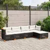 Image de Salon de jardin vidaXL 5 pcs - Noir résine tressée