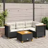 Image de VidaXL Salon de jardin 5 pcs - Noir