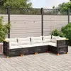 Image de vidaXL Salon de jardin 5 pcs avec coussins noir