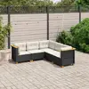 Image de VIDAXL Salon de jardin 5 pcs - Noir