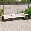 Image de vidaXL Salon de jardin 6 pcs - Noir