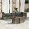 Image de Salon de jardin VIDAXL - 8 pcs gris résine tressée