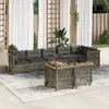 Image de vidaXL Salon de jardin 9 pcs - Gris Résine tressée