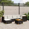 Image de VidaXL Salon de jardin 7 pcs - Résine tressée noir