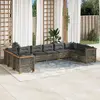 Image de Salon de jardin VidaXL - Gris - Résine tressée