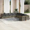 Image de vidaXL Salon de jardin 10 pcs avec coussins - Gris