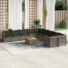 Image de VIDAXL Ensemble de jardin résine tressée - 11 pcs - Gris