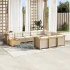 Image de vidaXL Salon de jardin 11 pcs - Beige