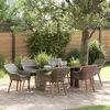Image de vidaXL Ensemble de salle à manger pour jardin 7 pcs Gris polyrotin