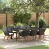 Image de vidaXL Ensemble de salle à manger pour jardin 9 pcs Noir polyrotin