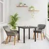 Image de vidaXL Ensemble de salle à manger pour jardin 3 pcs Gris polyrotin