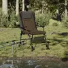 Image de vidaXL Chaise de pêche avec accoudoir pliable - Taupe