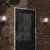 Image de vidaXL Appliques murales d'extérieur 2 pcs noir acier inoxydable