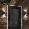 Image de vidaXL Appliques murales d'extérieur 2 pcs noir acier inoxydable