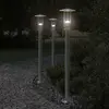 Image de vidaXL Lampadaires d'extérieur 3 pcs argenté 100 cm acier inoxydable