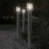 Image de vidaXL Lampadaire d'extérieur argenté 110 cm acier inoxydable
