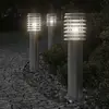 Image de vidaXL Lampadaire d'extérieur et sortie argenté 60 cm acier inoxydable