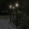 Image de vidaXL Lampadaires d'extérieur 3 pcs noir 120 cm acier inoxydable