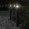 Image de vidaXL Lampadaires d'extérieur 3 pcs noir 80 cm aluminium