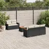 Image de VidaXL Salon de jardin 6 pcs   Noir