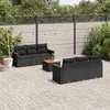 Image de vidaXL Salon de jardin 7 pcs - Noir