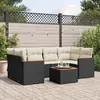 Image de vidaXL Salon de jardin 7 pcs Noir