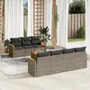 Image de vidaXL Salon de jardin 8 pcs - Gris