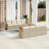 Image de vidaXL Salon de jardin 9 pcs - Beige